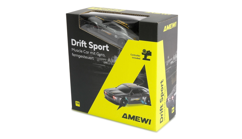 Drift Sport RC Muscle Car s gyroskopom 4WD 1:43 RTR sivá