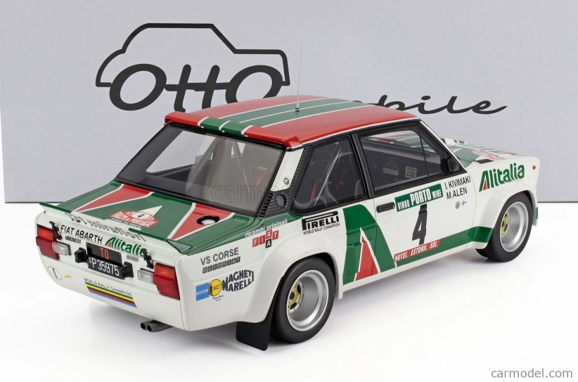 Otto-mobile Fiat 131 Abarth Alitalia (night Version) N 4 Winner Rally Portugal 1978 Markku Alen - Ilkka Kivimaki 1:12 Bílá Zelená Červená