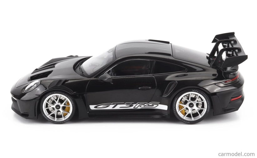 Minichamps Porsche 911 992 Gt3 Rs Coupe 2023 - Silver Wheels 1:18 Black