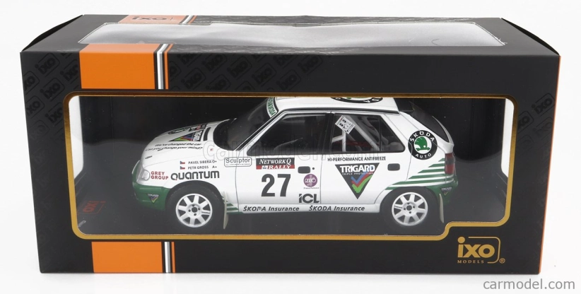 Ixo-models Škoda Felicia N 27 Rally Rac Lombard 1995 P.sibera - P.gross 1:18 Bielozelená
