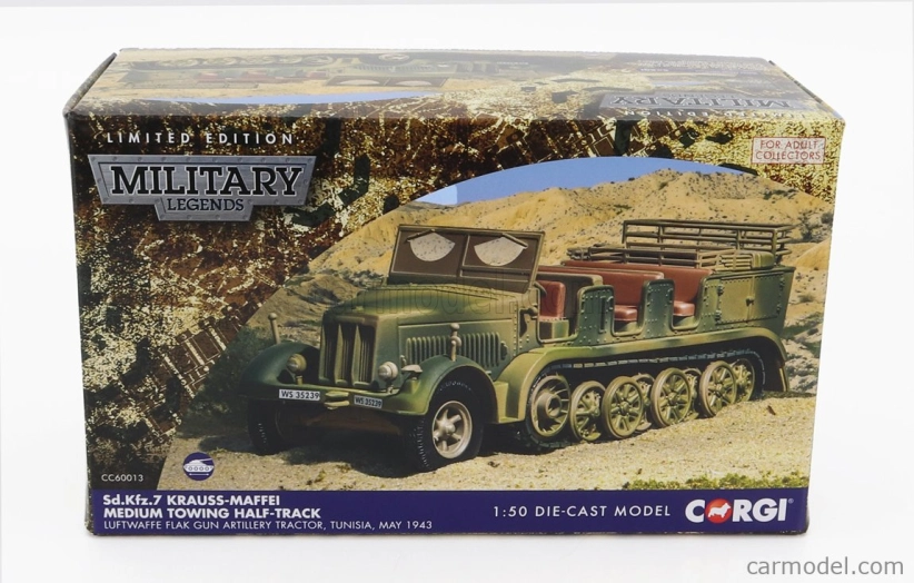 Corgi Tank Half Truck Krauss-maffei Cingolato 1942 1:50 Vojenská Kamufláž