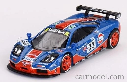 Mini-gt Mclaren F1 Gtr 6.1l V12 Team Gulf Racing N 33 24h Le Mans 1996 Jyrki Juhani Lehto - Ray Bellm - James Weaver 1:64 Blue Orange