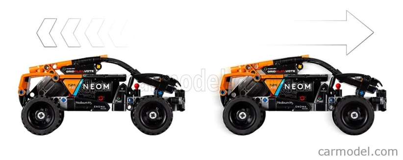 Lego Mclaren Lego Technic - Neom Extreme Race Car - 252 Pezzi - 252 Pieces Oranžově Šedá
