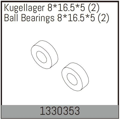 Ball Bearings 8*16.5*5 (2)