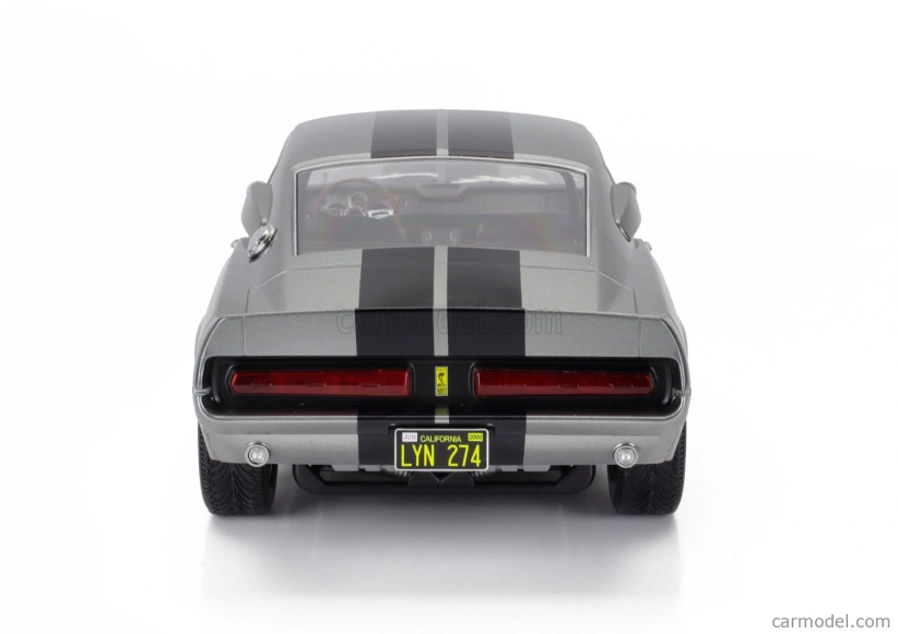 Kk-scale Ford usa Mustang Shelby Gt500 Eleanor Coupe 1967 1:12 Šedá Černá