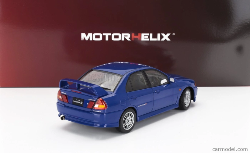 Motorhelix Mitsubishi Lancer Evo Iv s motorom a príslušenstvom 1999 1:18 modrá