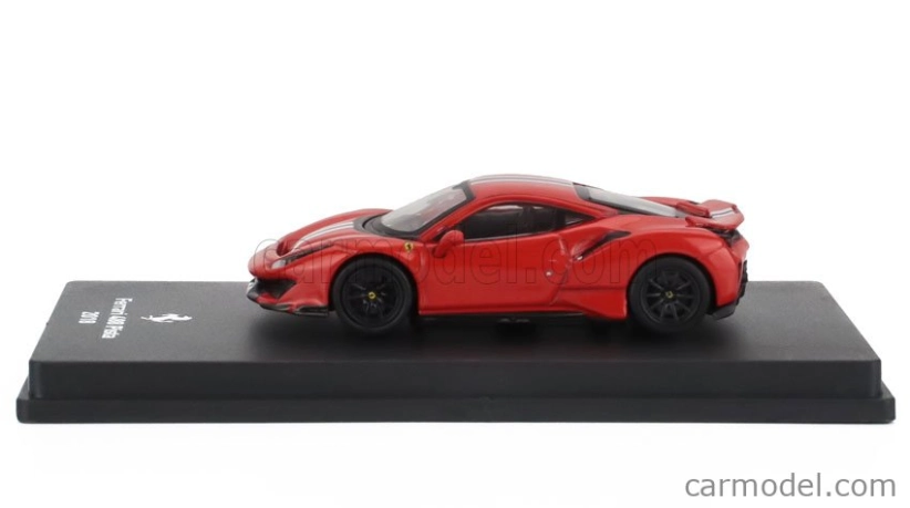 Edicola Ferrari 488 Pista 2018 - Con Vetrina - With Showcase 1:64 Rosso Corsa 322 - Červená