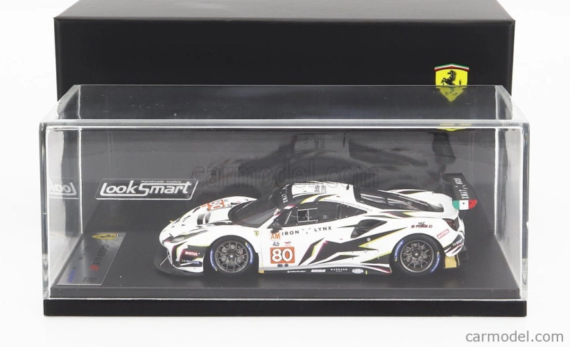 Looksmart Ferrari 488 Gte Evo 3.9l Turbo V8 Team Iron Lynx N 80 24h Le Mans 2022 M.cressoni - G.fisichella - R.heistand 1:43 biela čierna