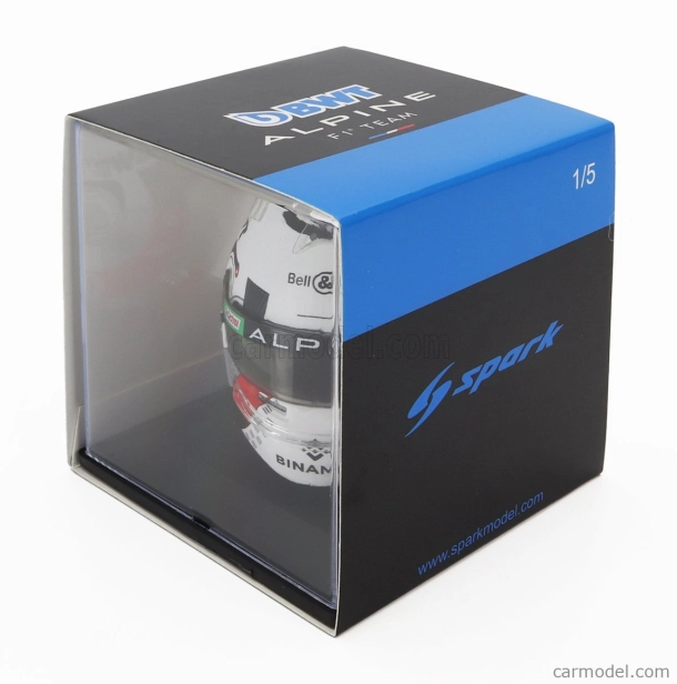 Spark-model Bell helmet F1 Casco Helmet Renault A523 Team Bwt Alpine N 31 Belgium Gp 2023 Esteban Ocon 1:5 Bílá Černá Červená