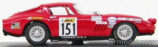 Najlepší model Ferrari 275 Gtb4 Coupe N 151 Tour De France 1970 A.corentin - B.prevost 1:43 Red