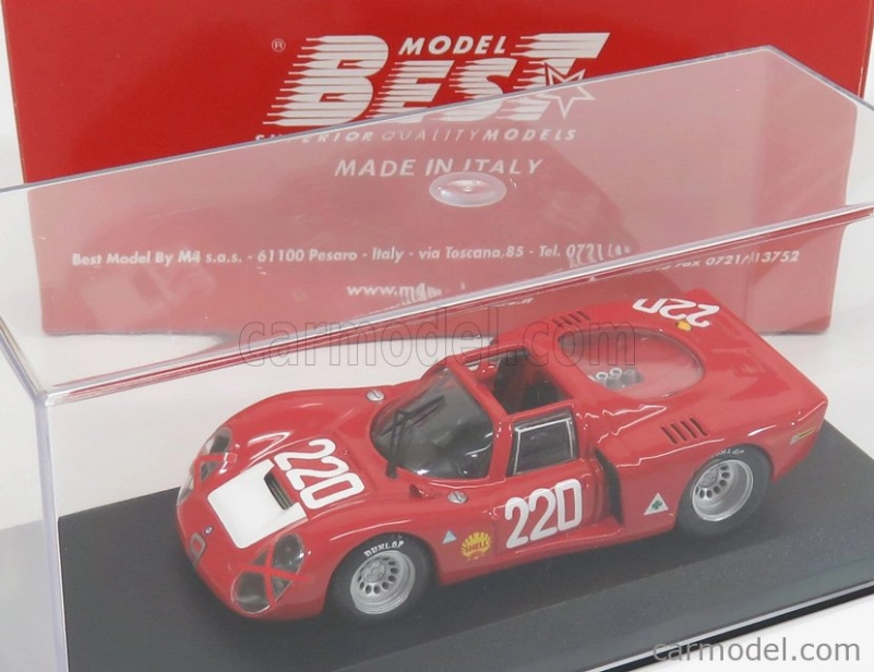 Najlepší model Alfa romeo 33.2 N 220 Targa Florio 1968 Vaccarella - Schutz 1:43 Red