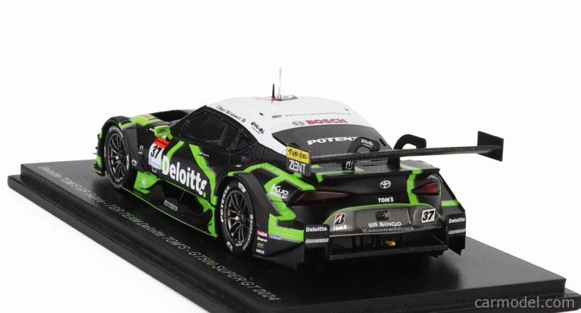 Spark-model Toyota Supra Gr Team Deloitte N 37 Gt500 Trieda Super Gt 2024 Giuliano Alesi - Ukyo Sasahara 1:43 Čierna zelená biela