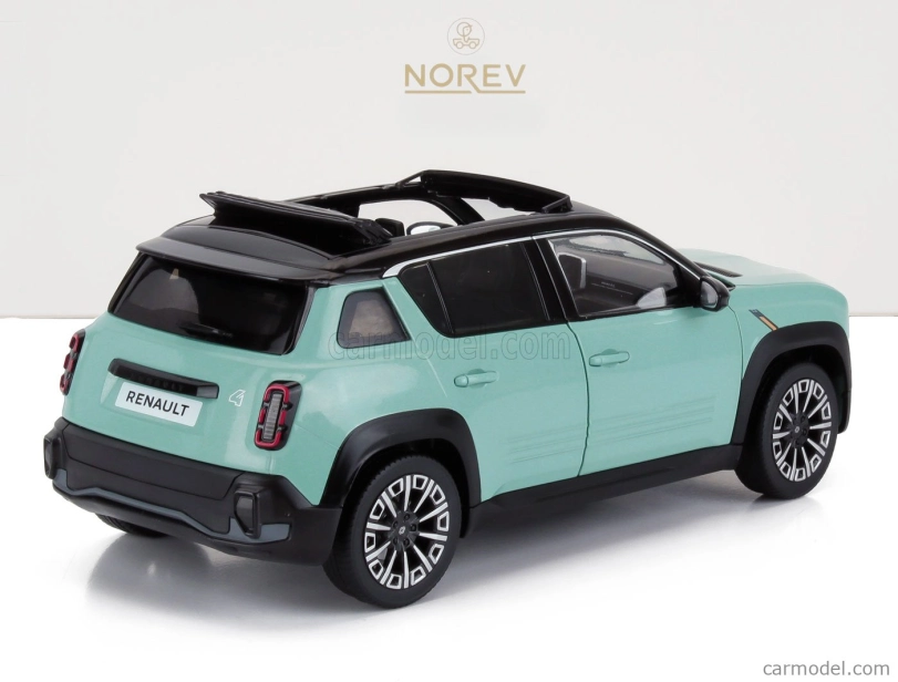 Norev Renault R4 E-tech 100% otvorená strecha 2025 1:18 svetlozelená