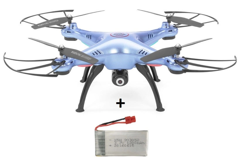 Dron Syma X5HW, modrá + náhradní baterie