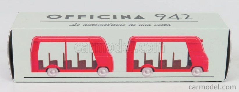 Officina-942 Fiat 1100 Elr Autotreno Visitatori Fiera Del Levante Carrozzeria Romanazzi 1953 1:76 červená