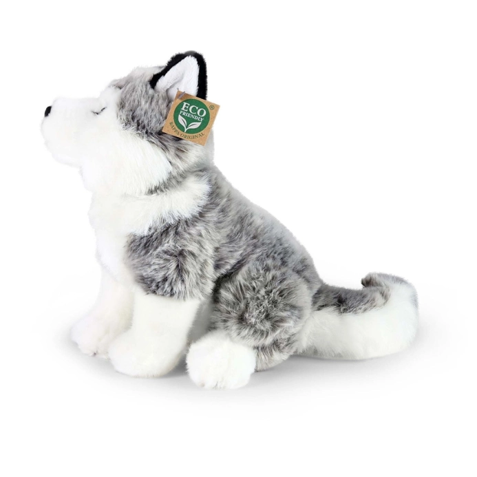 Rappa Plyšový pes husky sedící 30 cm ECO-FRIENDLY