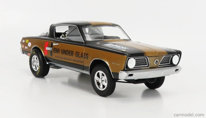 Highway61 Plymouth Barracuda Hemi Under Glass N 0 Coupe 1966 1:18 Black