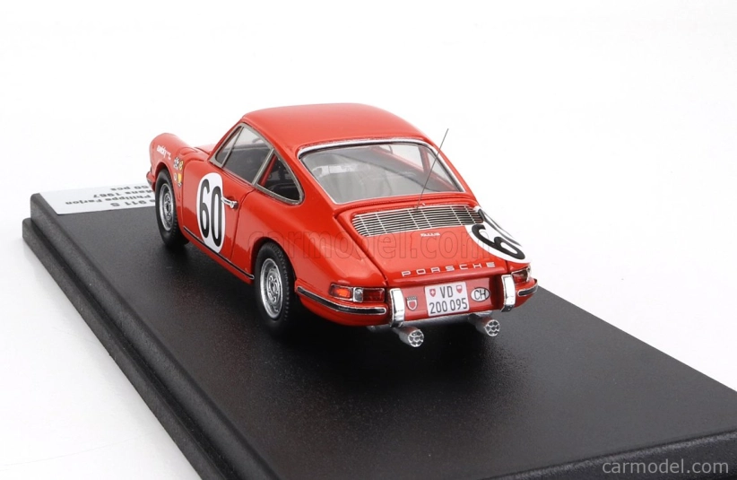 Trofeu Porsche 911s Coupe Team Farjon N 60 24h Le Mans 1967 Andre Wicky - Philippe Farjon 1:43 Orange