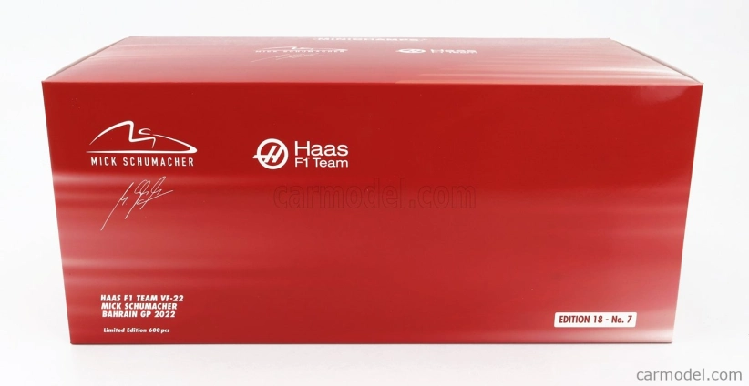 Minichamps Haas F1 Vf-22 Ferrari Team Haas N 47 Bahrain Gp 2022 Mick Schumacher 1:18 Biela čierna červená