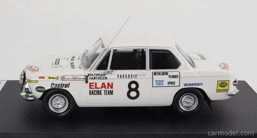 Trofeu BMW 2002 Ti (nočná verzia) N 8 Rally Montecarlo 1971 W.poltinger - H.hartinger 1:43 Biela