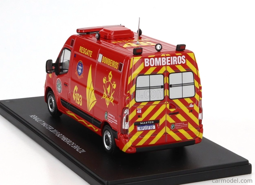 Eligor Renault Master Van Bombeiros Brazil 2019 1:43 Red
