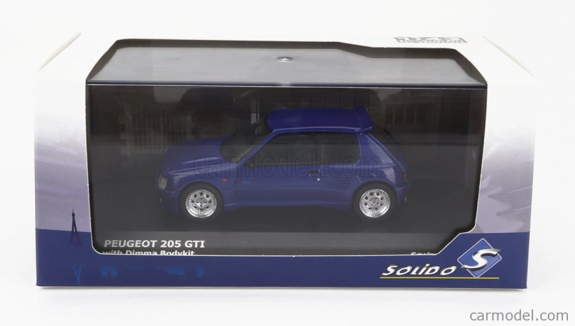 Solido Peugeot 205 Gti Dimma Body Kit 1988 1:43 Modrá
