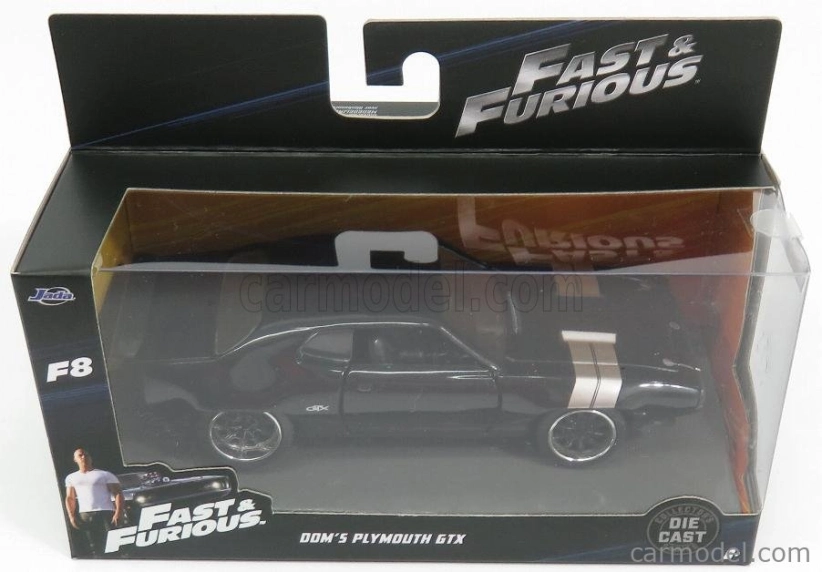 Jada Plymouth Dom's Gtx Coupe 1971 - Rýchlo a zbesilo 8 2017 1:32 čierna strieborná