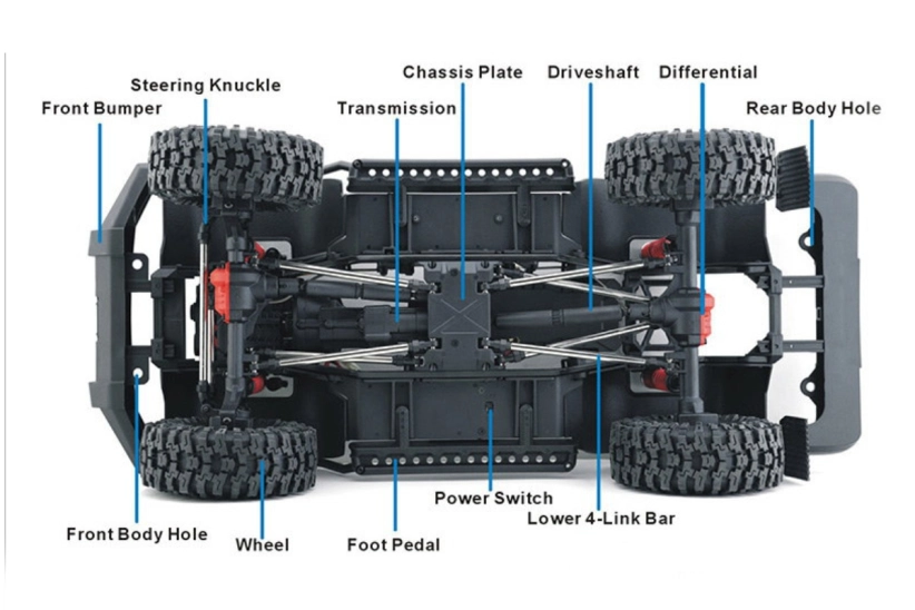 RC auto Rescuer 1/10 súprava 2,4 GHz, biela
