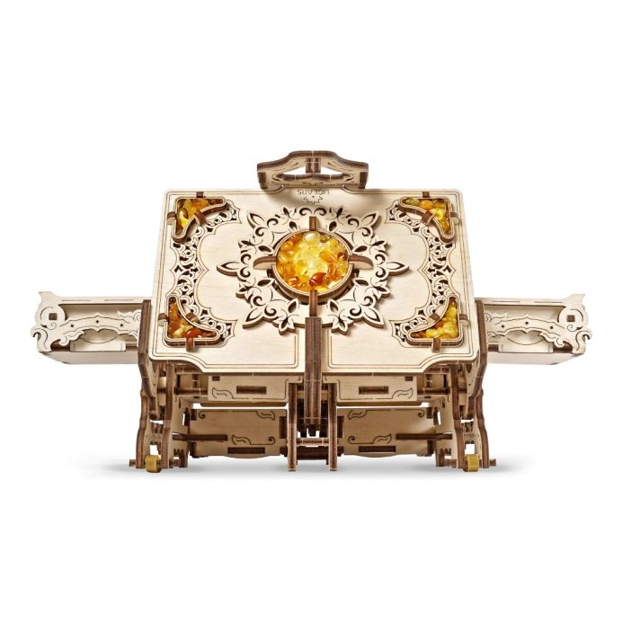 Ugears 3D dřevěné mechanické puzzle Jantarová šperkovnice