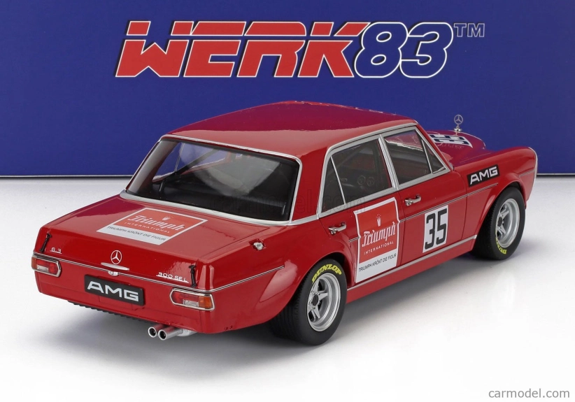 Werk83 Mercedes benz 300 Sel 6.8 Amg N 35 Sudwestpokal Hockenheim 1971 Helmut Kelleners 1:18 Red