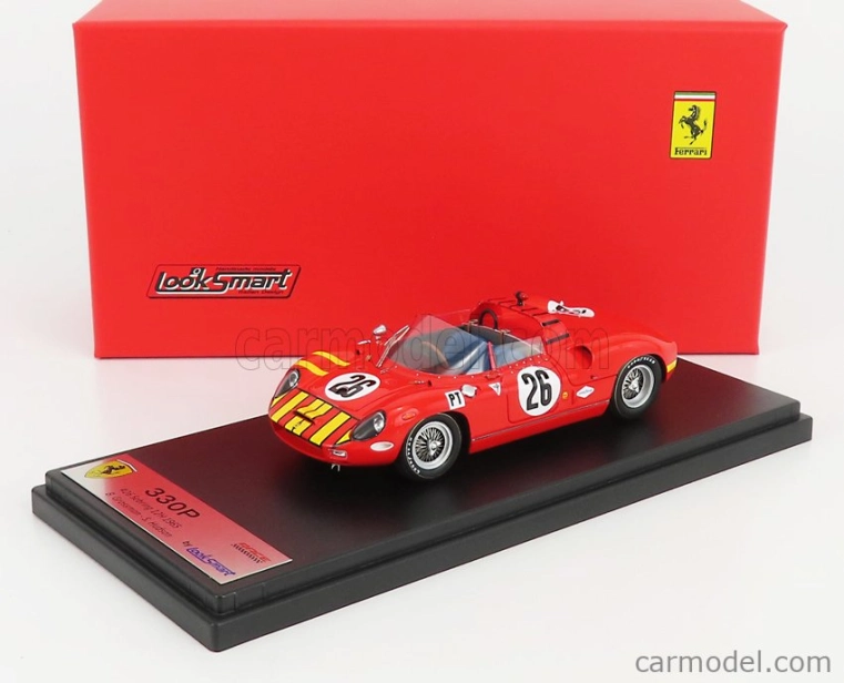 Looksmart Ferrari 330p Spider N 26 12h Sebring 1965 B.grossman - S.hudson 1:43 Červená Žlutá