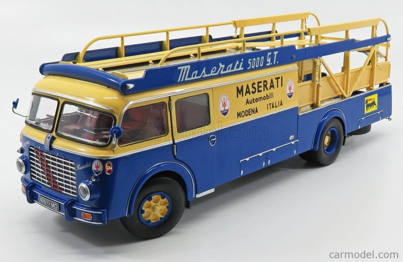 Cmr Fiat 642rn2 Truck Bartoletti Maserati Car Transporter 1957 1:18 Modrá Žlutá