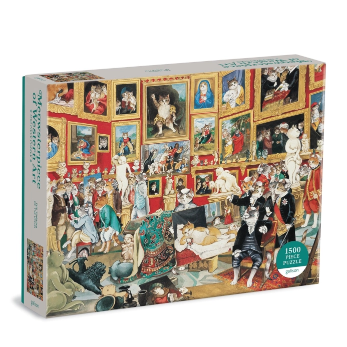 Galison Puzzle Tribuna Uffizi s kočkami 1500 dílků - poškozený obal