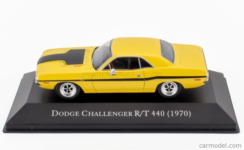 Edicola Dodge Challenger R/t 440 Coupe 1970 - Con Vetrina - S vitrínou 1:43 Yellow Black