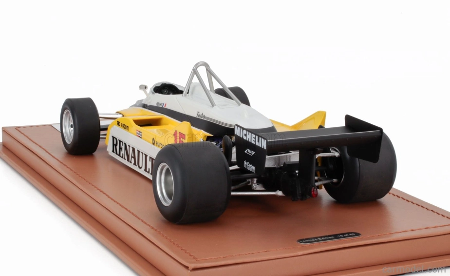 Tecnomodel Renault F1  Re30b V6 Turbo Team Renault Elf N 15 Winner Brazilian Gp 1982 Alain Prost 1:18 Bílá Žlutá Černá