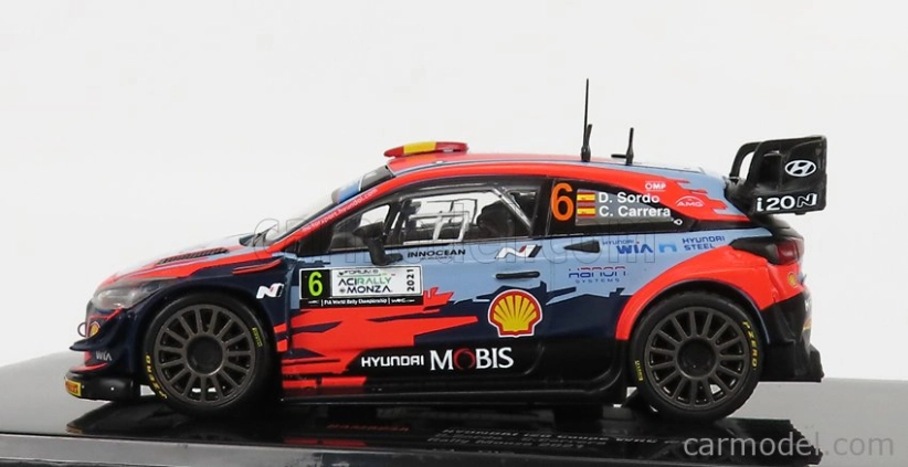 Ixo-models Hyundai I20 Coupe Wrc Mobis N 6 Rally Monza 2021 D.sordo - C.carrera 1:43 2 Tones Blue Red
