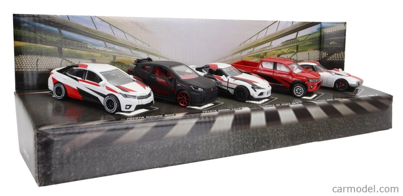 Majorette Toyota Set pěti modelů Toyota Racing 1:64