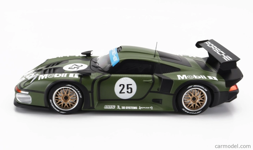 Werk83 Porsche 911 Gt1 3.2l Turbo Team Porsche Ag Mobil1 N 25 Predkvalifikácia 2. 24h Le Mans 1996 T.boutsen - H.j.stuck - B.wollek 1:18 Matt Green