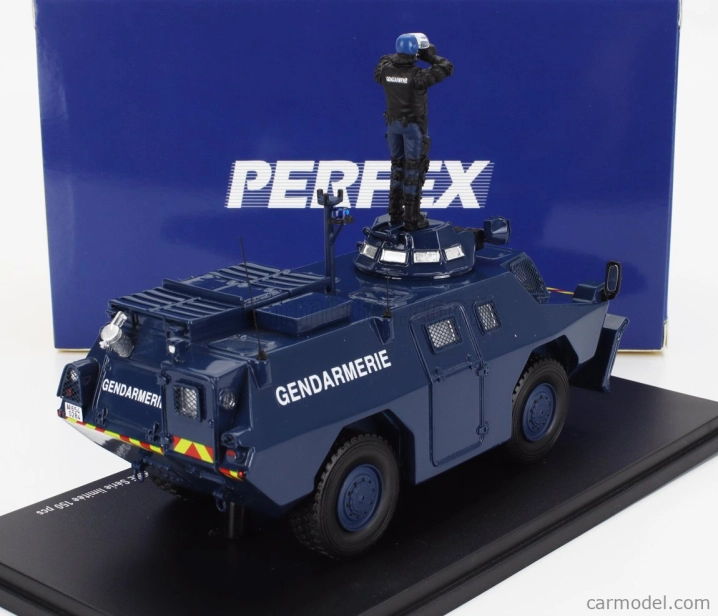 Perfex Berliet Vxb 170 Vbrg Anfibio Blindato Gendarmerie Saint Soline With Figure Police Gendarmes 1974 1:43 Blue