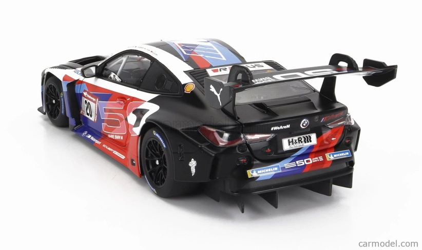 Minichamps BMW radu 4 M4 Gt3 Team Schubert Motorsport N 20 24h Nurburgring 2022 Jesse Krohn - Alexander Sims - Jens Klingmann - Niklas Krutten 1:18 Biela čierna červená modrá