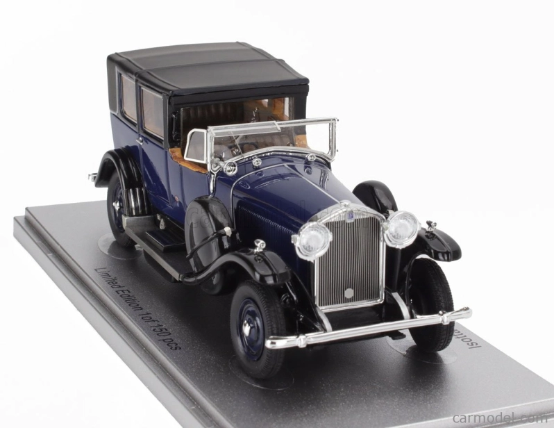 Kess-model Isotta fraschini Tipo 8a Landaulet Sala Semiconvertible Open 1924 1:43 Modrá Černá