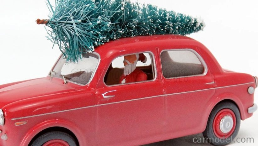 Rio-models Fiat 1100/103 1954 - Christmas Edition 2020 - Con Babbo Natale - With Figure Santa Claus 1:43 Red