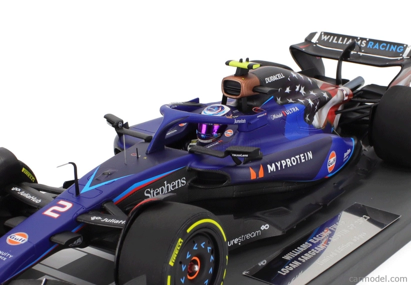 Minichamps Williams F1 Fw45 Team Williams Racing Gulf N 2 Austin Usa Gp 2023 Logan Sargeant 1:18 Modrá