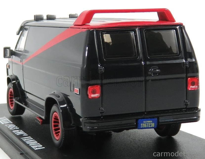 Greenlight GMC Vandura Cargo G.series Van - A-team - 1983 1:43 Černá Červená