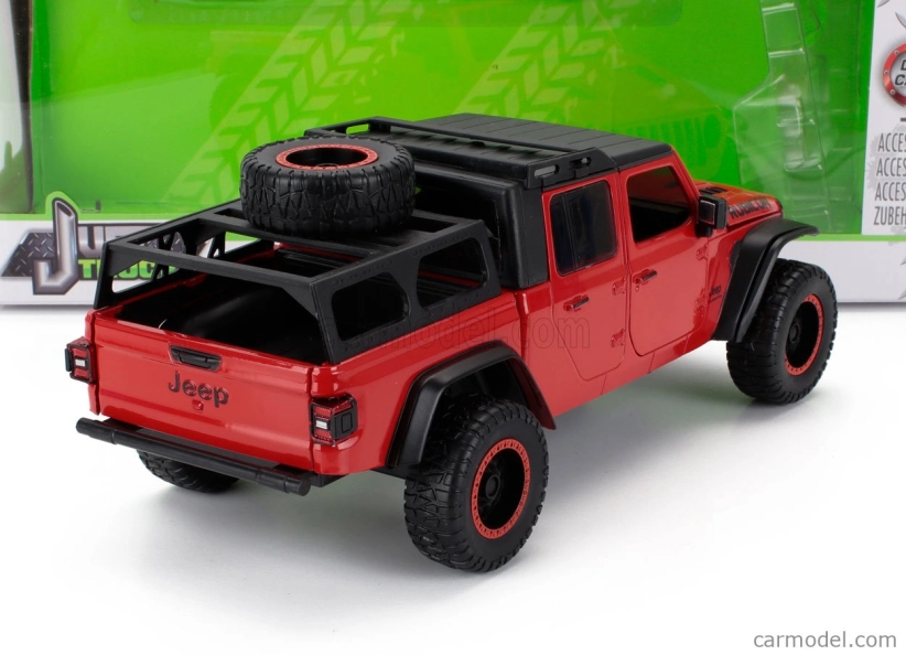 Jada Jeep Gladiator Pick-up 2020 so sadou 4x pneumatík 1:24 červená čierna
