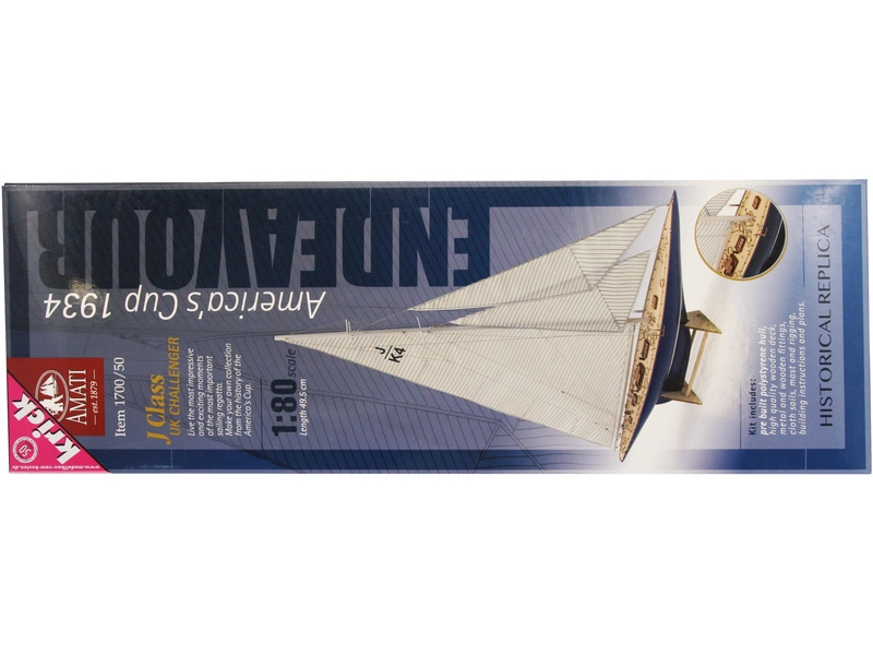 Stavebnica AMATI Endeavour 1934 1:80 s hotovým trupom