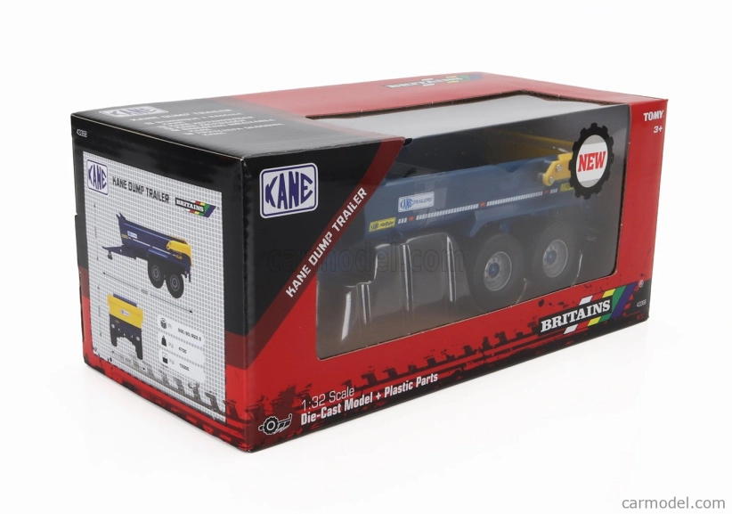 Britains Kane Dump Trailer - Carrello Cassone Ribaltabile 1:32 Modro-žltá