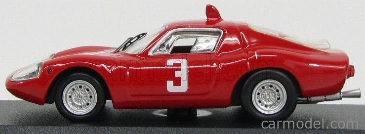 Najlepší model Abarth Ot1300 Coupe N 3 Winner Hockenheim 1967 T.hezemans 1:43 Červená