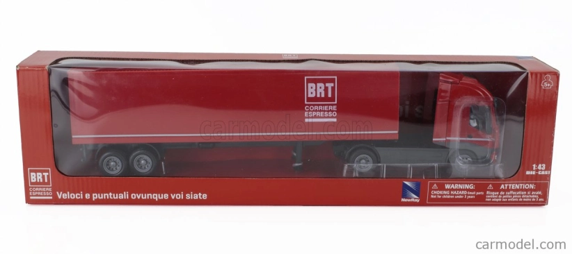 Newray Iveco fiat Stralis 540 Truck Cassonato Brt Bartolini Corriere Espresso 2009 1:43 Red