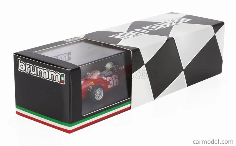 Brumm Ferrari F1 156 N 38 Majster sveta 3. GP Monaka 1961 Phil Hill - s figúrkou vodiča 1:43 Červená